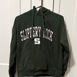 Varsity Dark Green Slippery Rock Hoodie